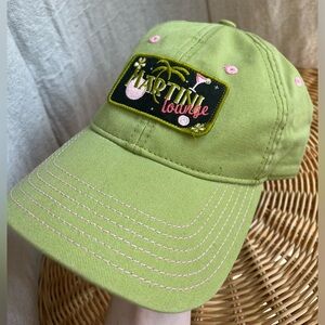 INFINITY Headwear Green Cap with Martini Lounge Patch